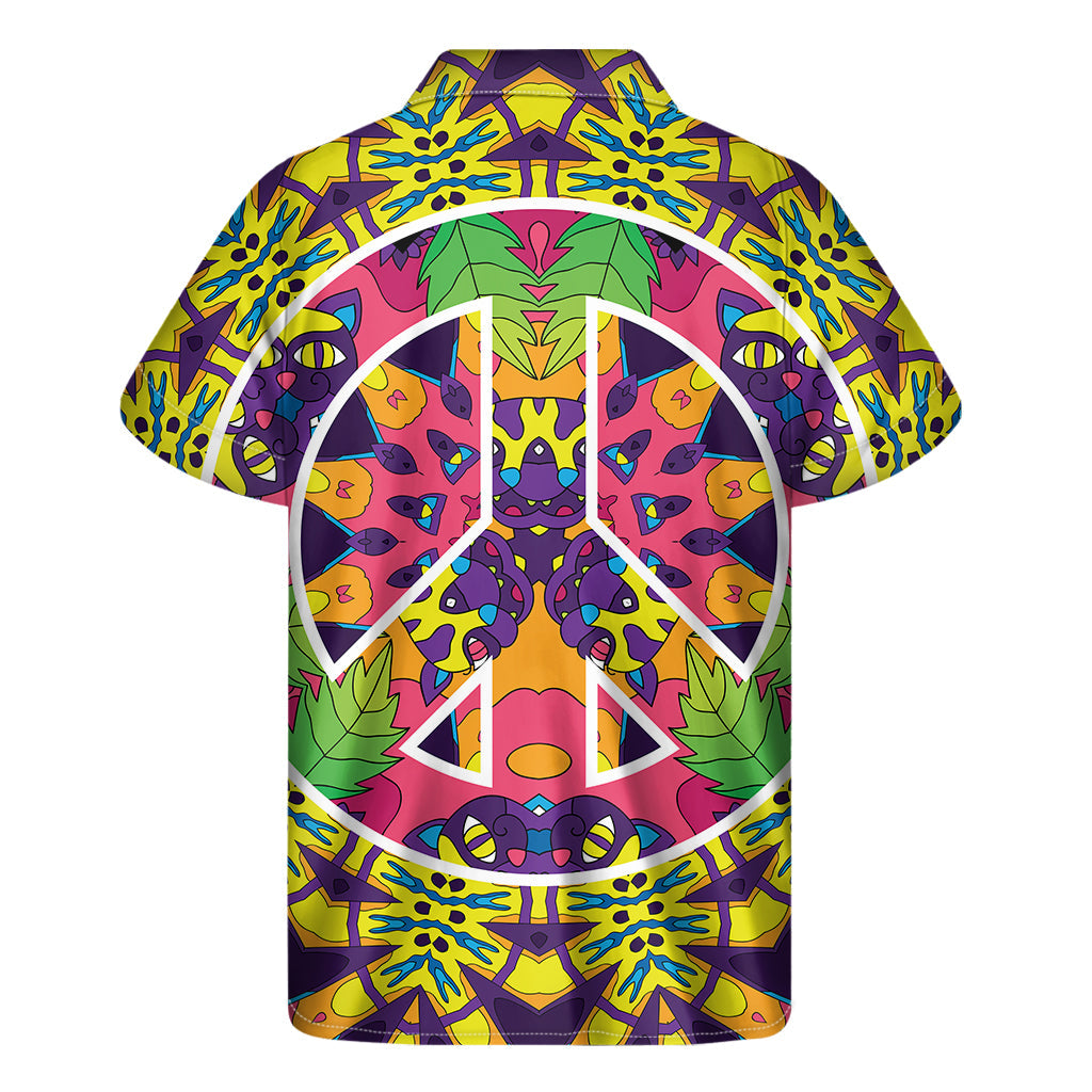Psychedelic Peace Sign Hawaiian Shirt - 2