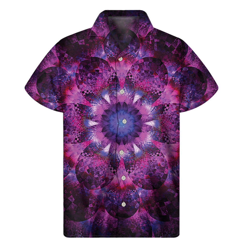 Purple Mandala Flower Hawaiian Aloha Shirt - 1