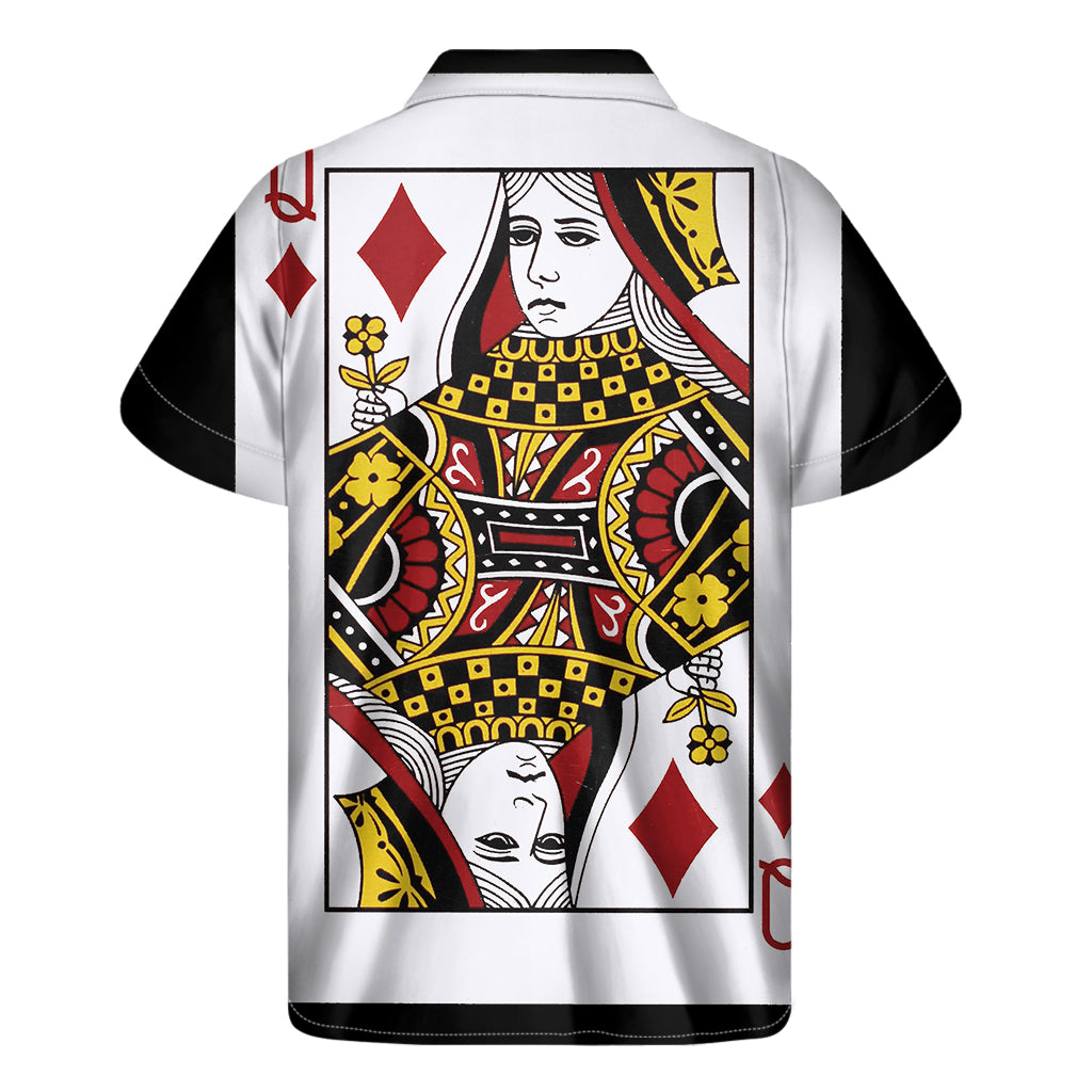 King of Aces Hawaiian Outfit: Men's Short Sleeve Shirt with Playing Card Print - 2