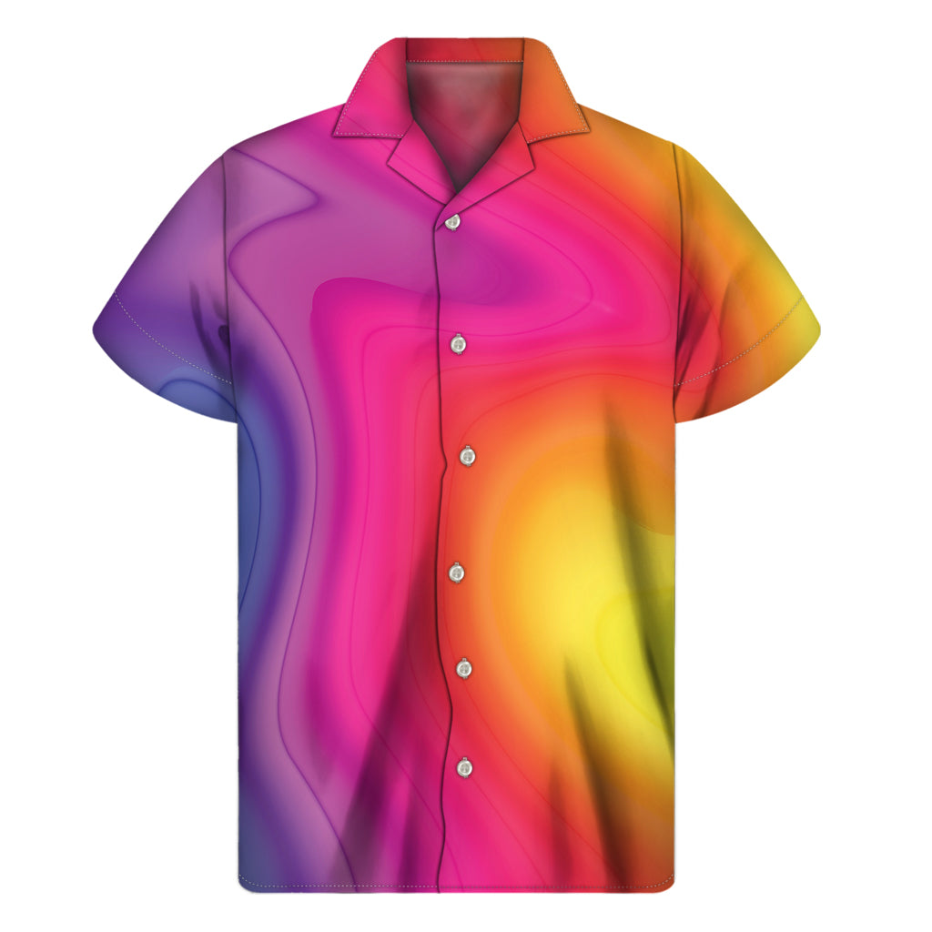 Rainbow Flow Hawaiian Short Sleeve Shirt - 1