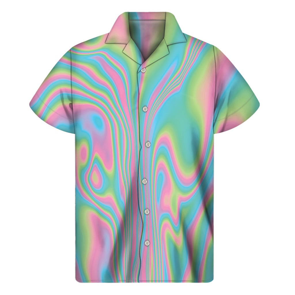 Rainbow Holographic Hawaiian Aloha Shirt - 1