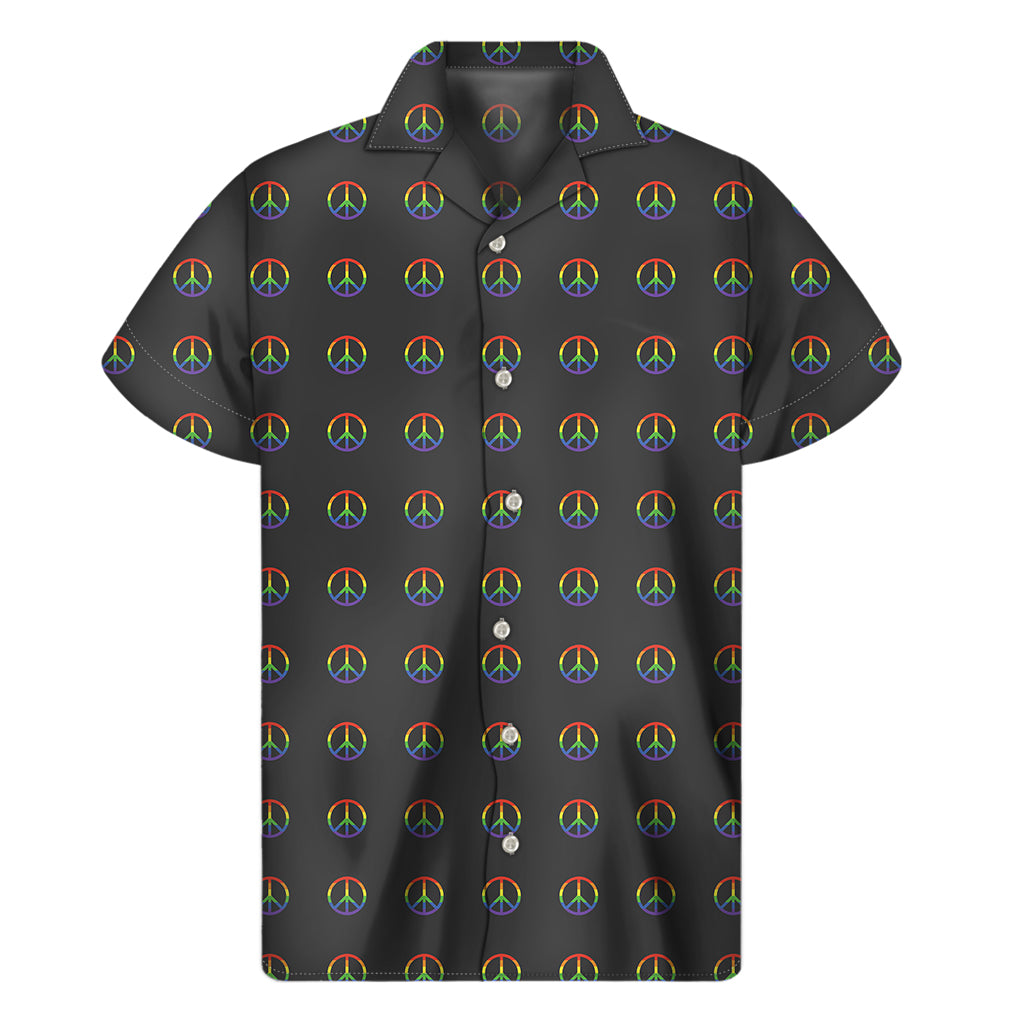 Colorful Rainbow LGBT Peace Sign Hawaiian Shirt - 1