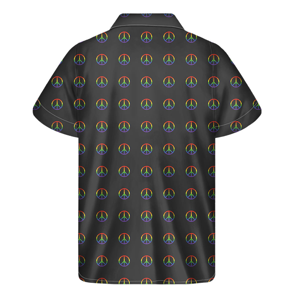 Colorful Rainbow LGBT Peace Sign Hawaiian Shirt - 2