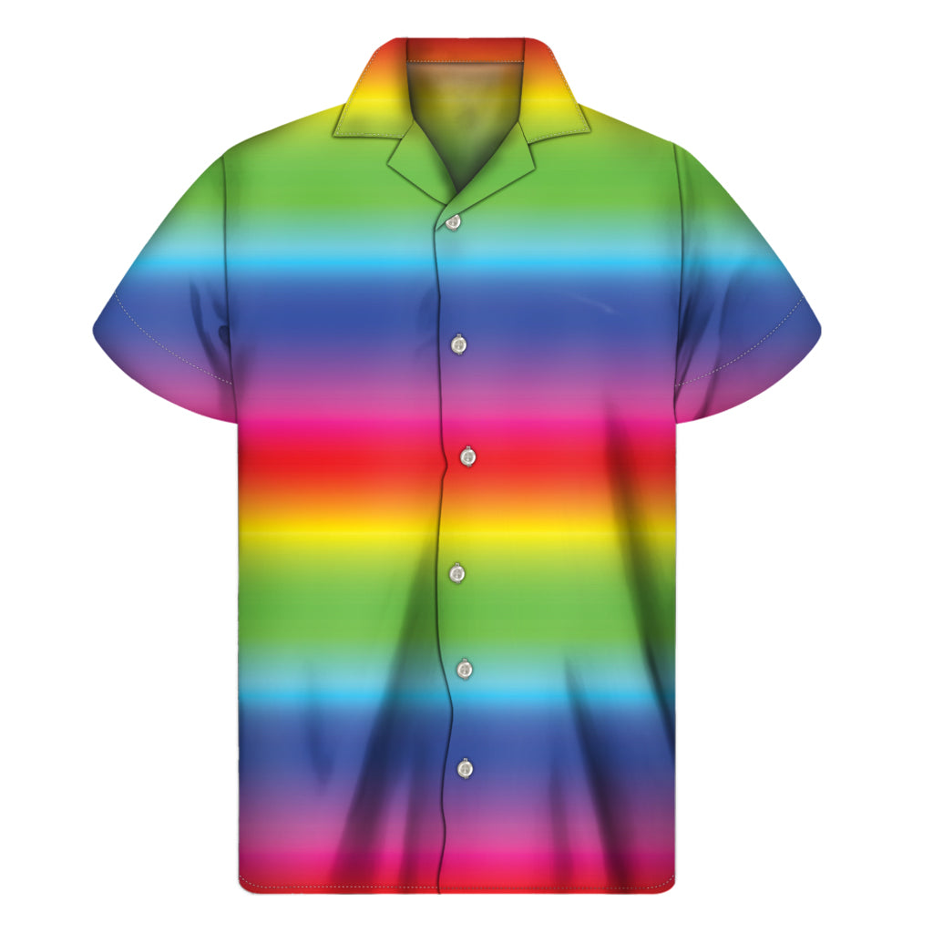 Shades of Paradise: Hawaiian Rainbow Print Short Sleeve Shirt - 1