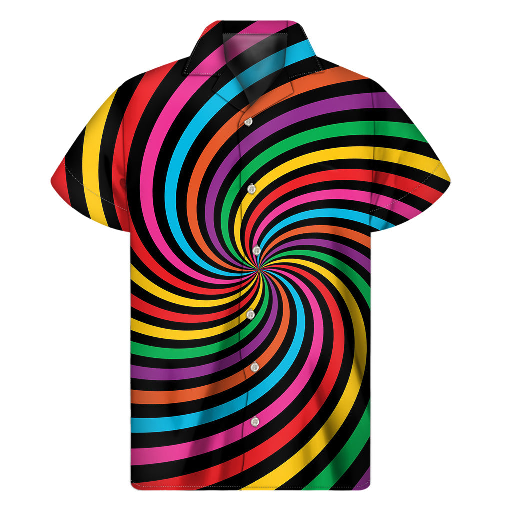 Rainbow Psychedelic Swirl Hawaiian Shirt - 1