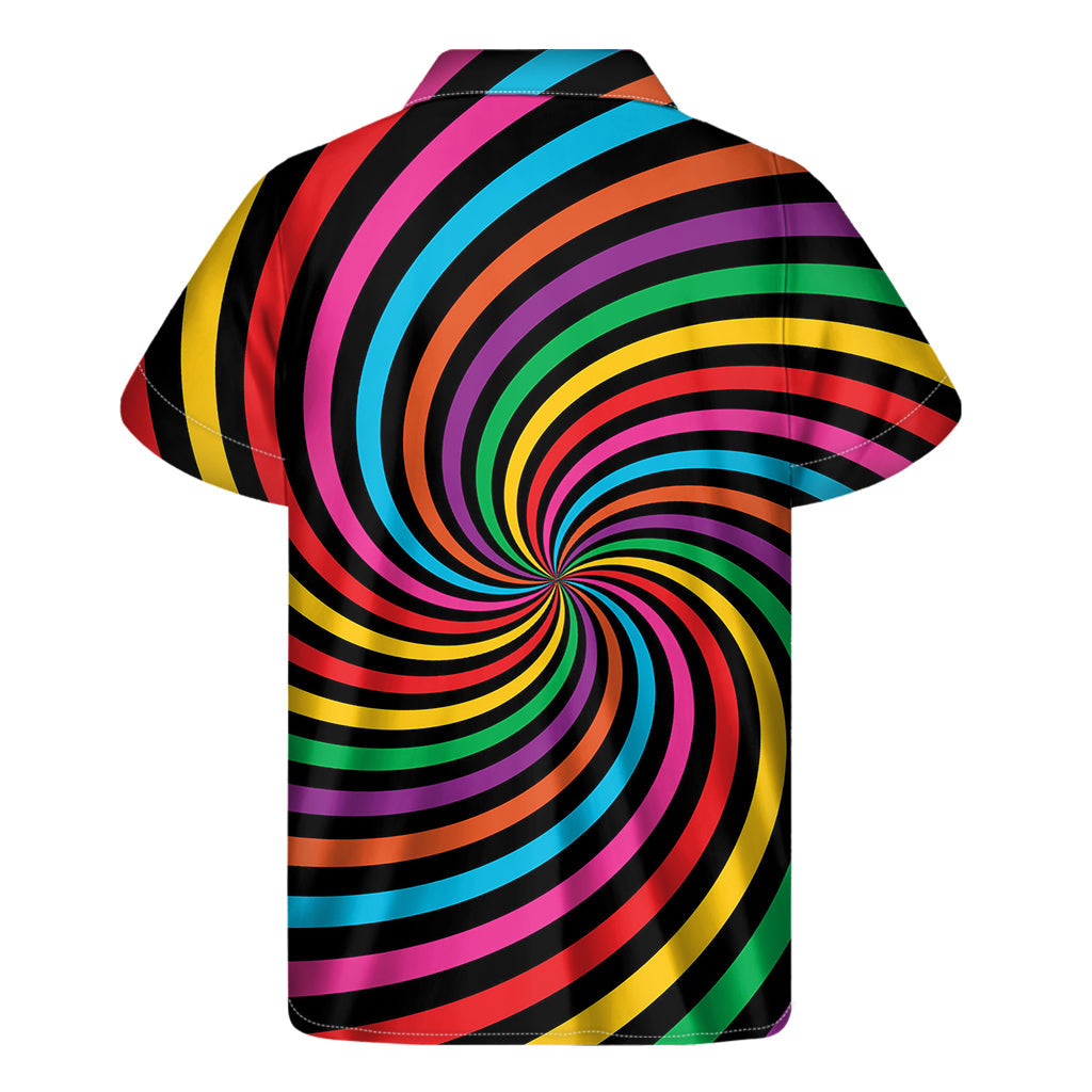 Rainbow Psychedelic Swirl Hawaiian Shirt - 2
