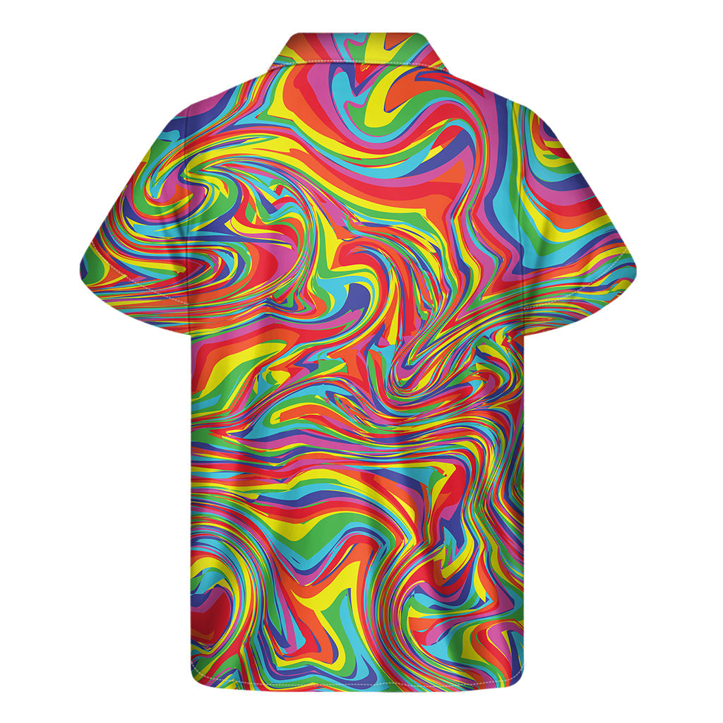 Rainbow Rave Hawaiian Short Sleeve Shirt - 2