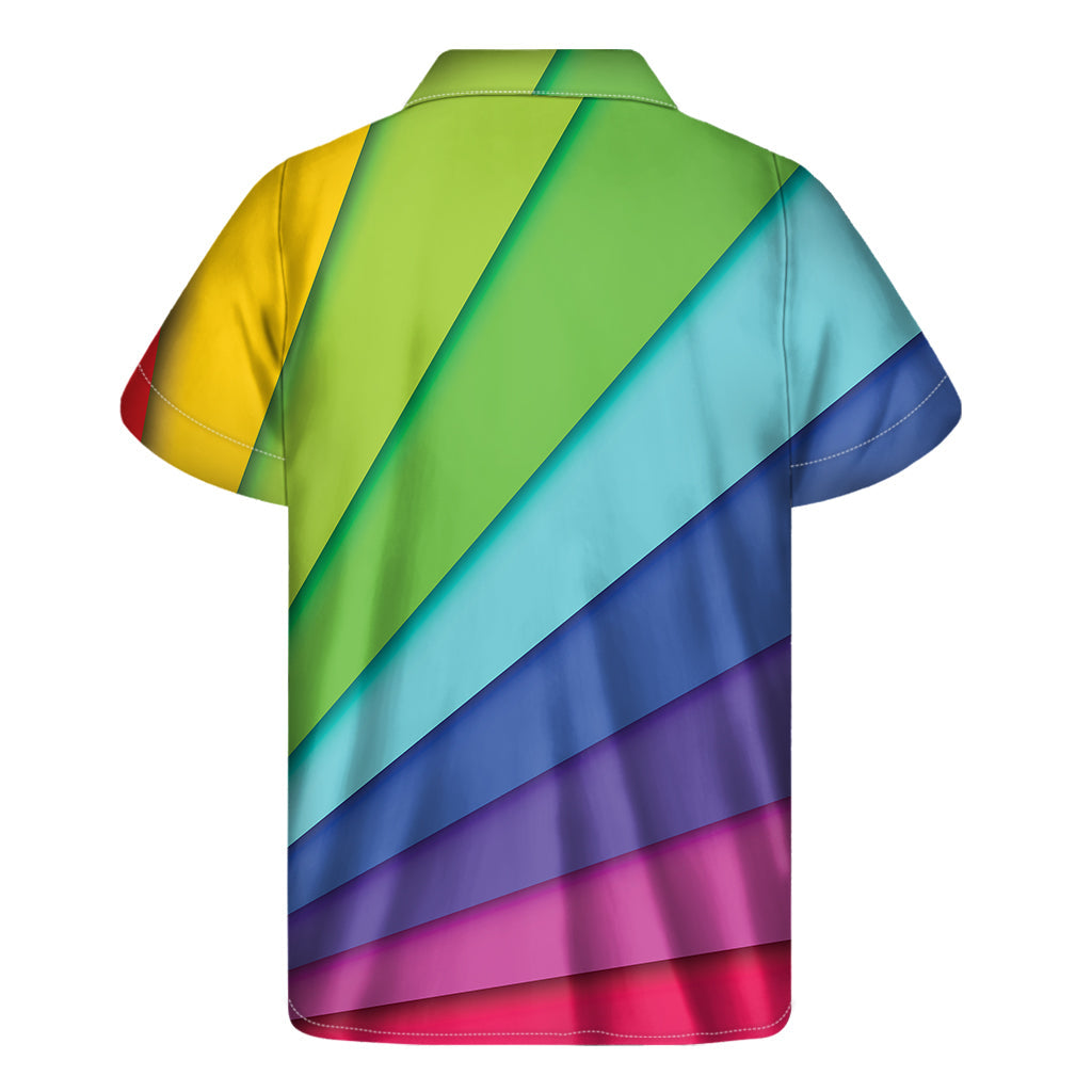 Island Vibes: Rainbow Shades Hawaiian Short Sleeve Shirt - 2