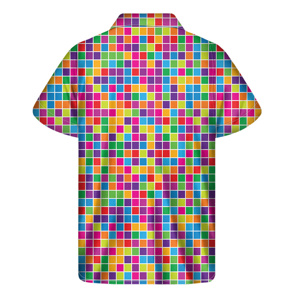 Rainbow Squares Hawaiian Style Short Sleeve Shirt - 2