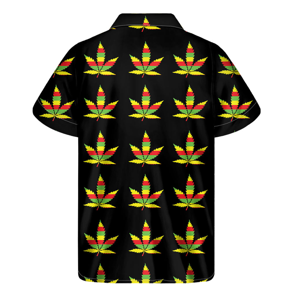 Rasta Flag Pattern Hawaiian Short Sleeve Shirt: Embrace the Island Vibes! - 2
