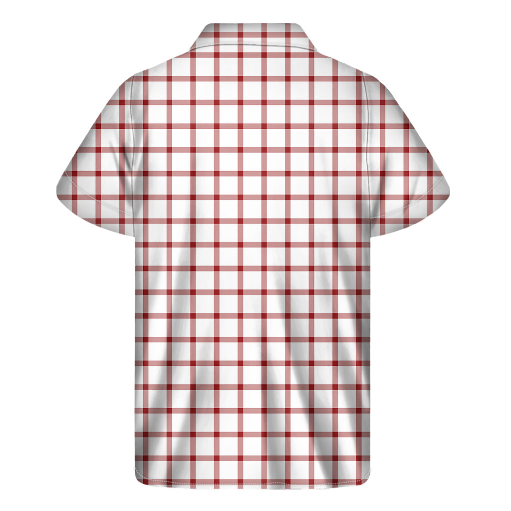 Red and White Tattersall Pattern Hawaiian Shirt - 2