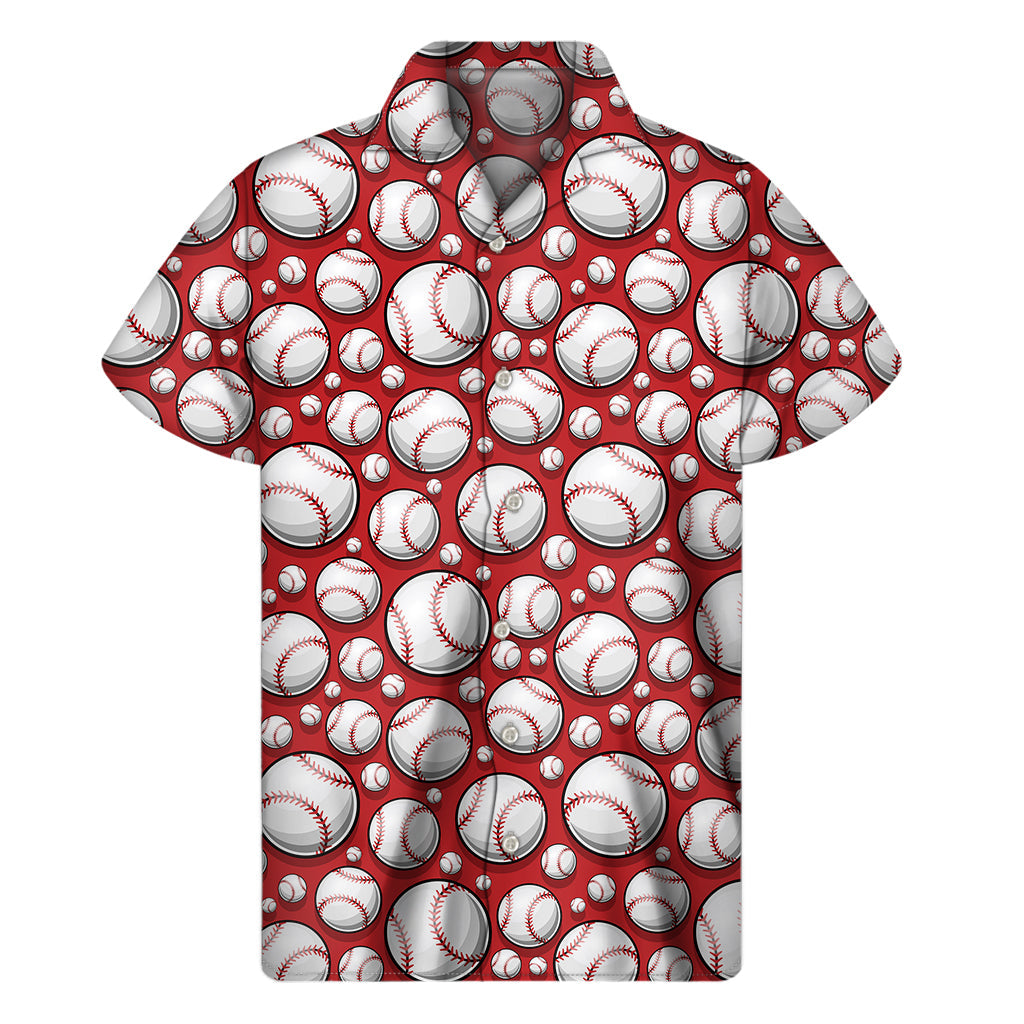 Retro Red Hawaiian Print Short Sleeve Shirt - 1