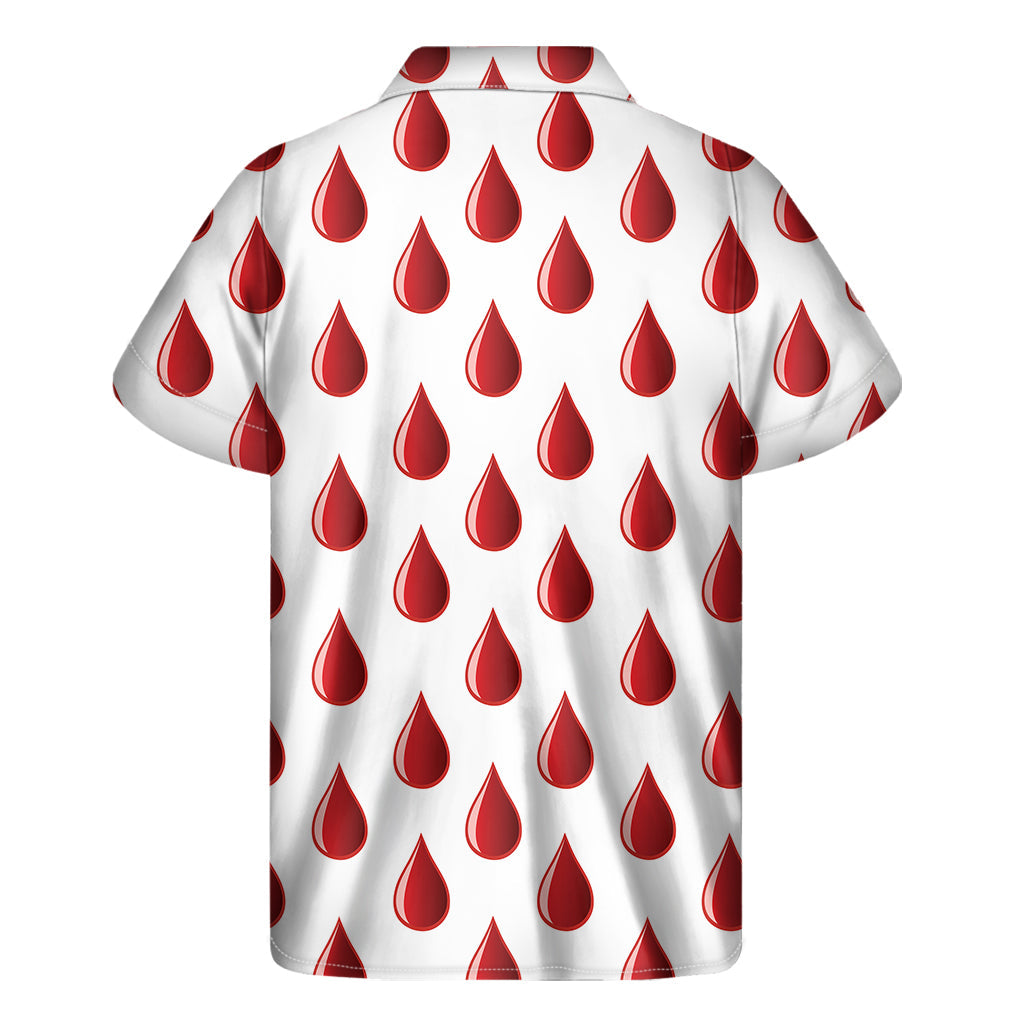 Red Blood Drop Hawaiian Print Short Sleeve Shirt - 2