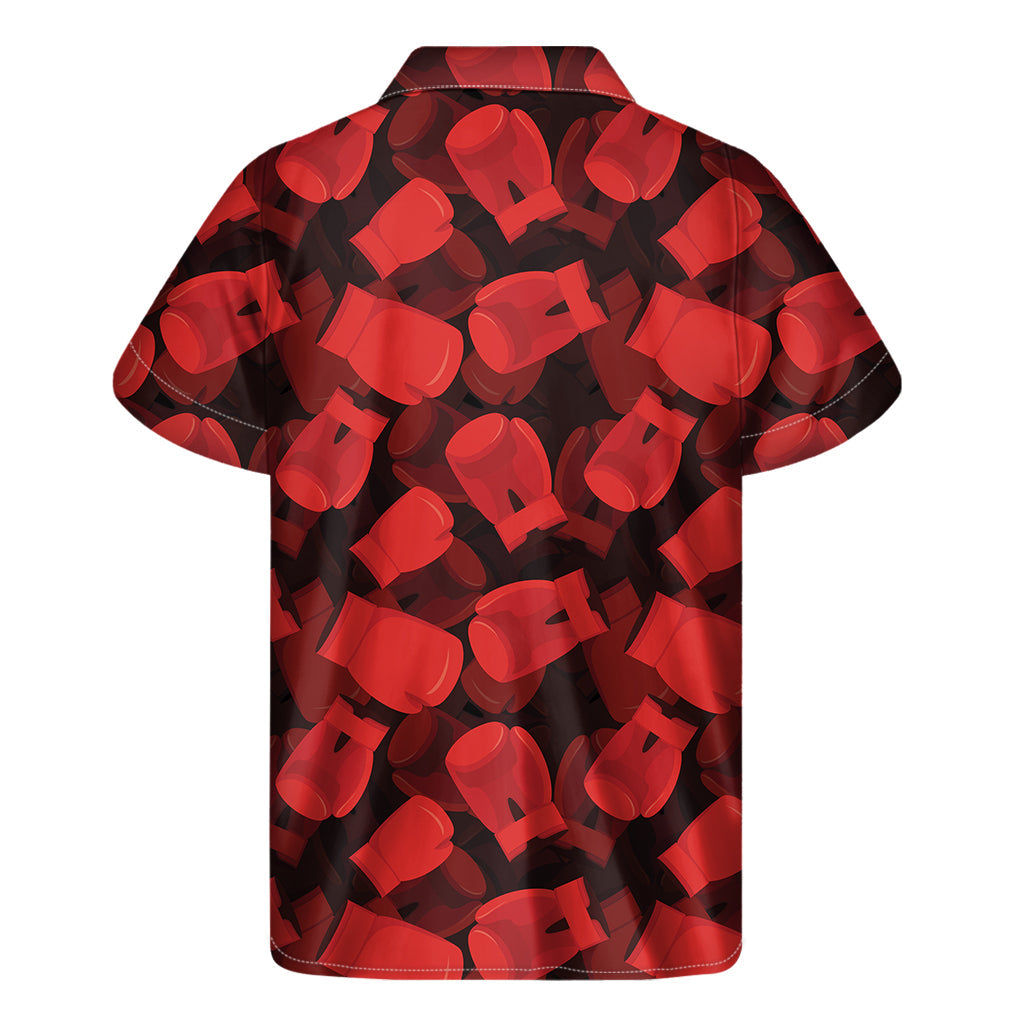 Red Boxing Gloves Hawaiian Print Short Sleeve Shirt - 2