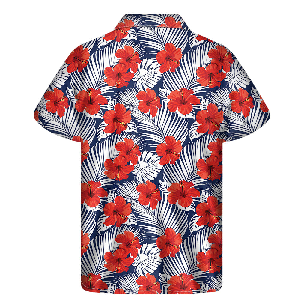 Red Hibiscus Hawaiian Short Sleeve Shirt: Embrace the Aloha Spirit in Style - 2