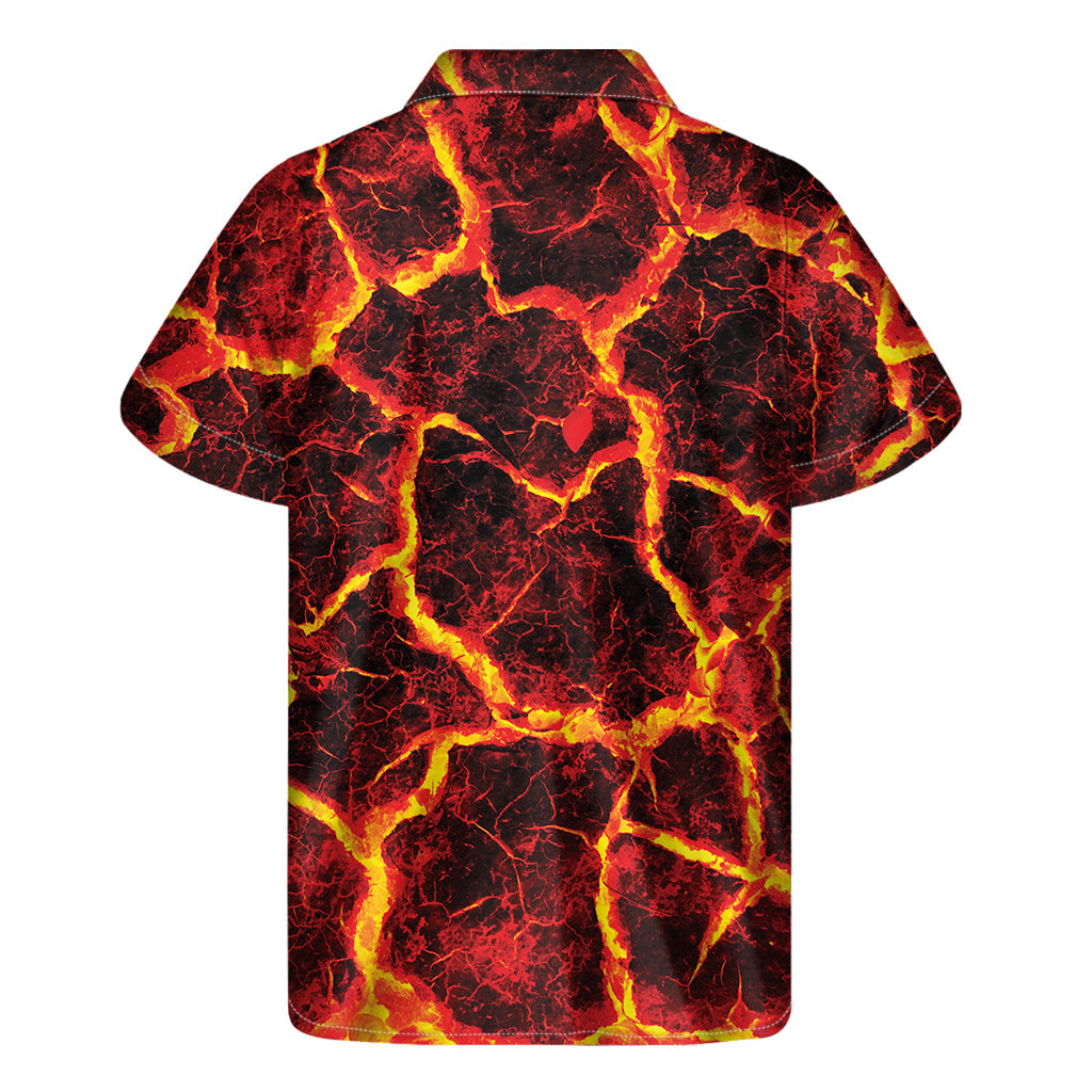 Red Lava Print Hawaiian Short Sleeve Shirt - Embrace the Aloha Spirit! - 2