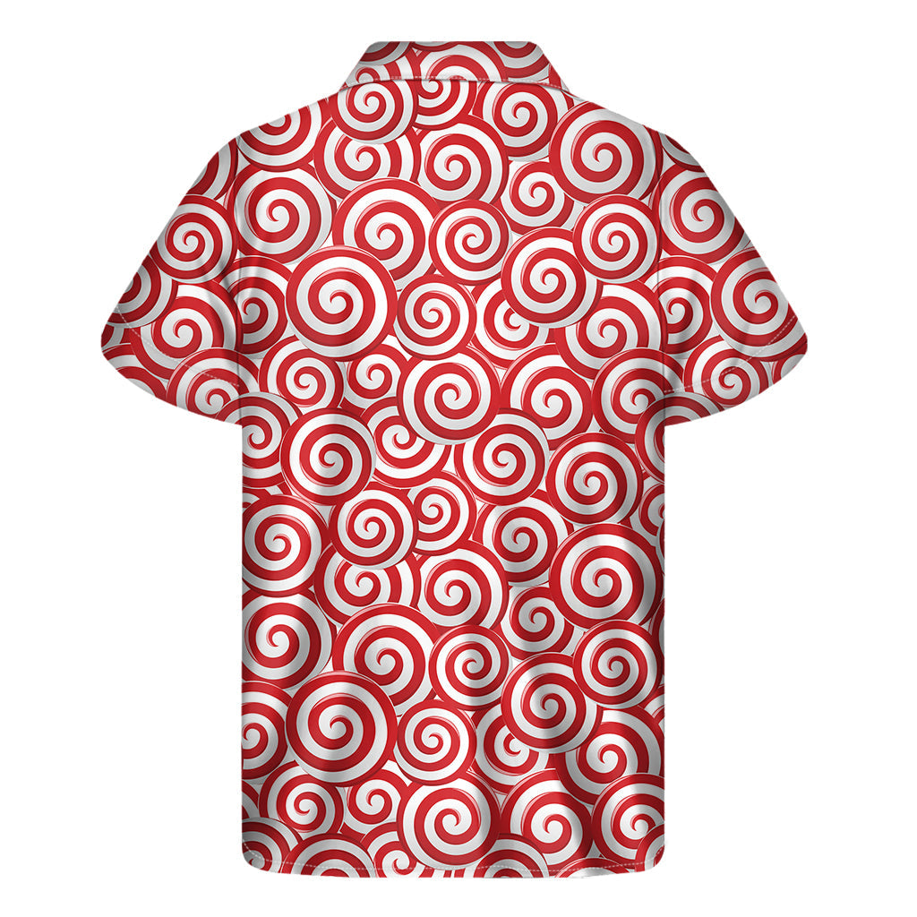 Red Lollipop Candy Hawaiian Short Sleeve Shirt - 2