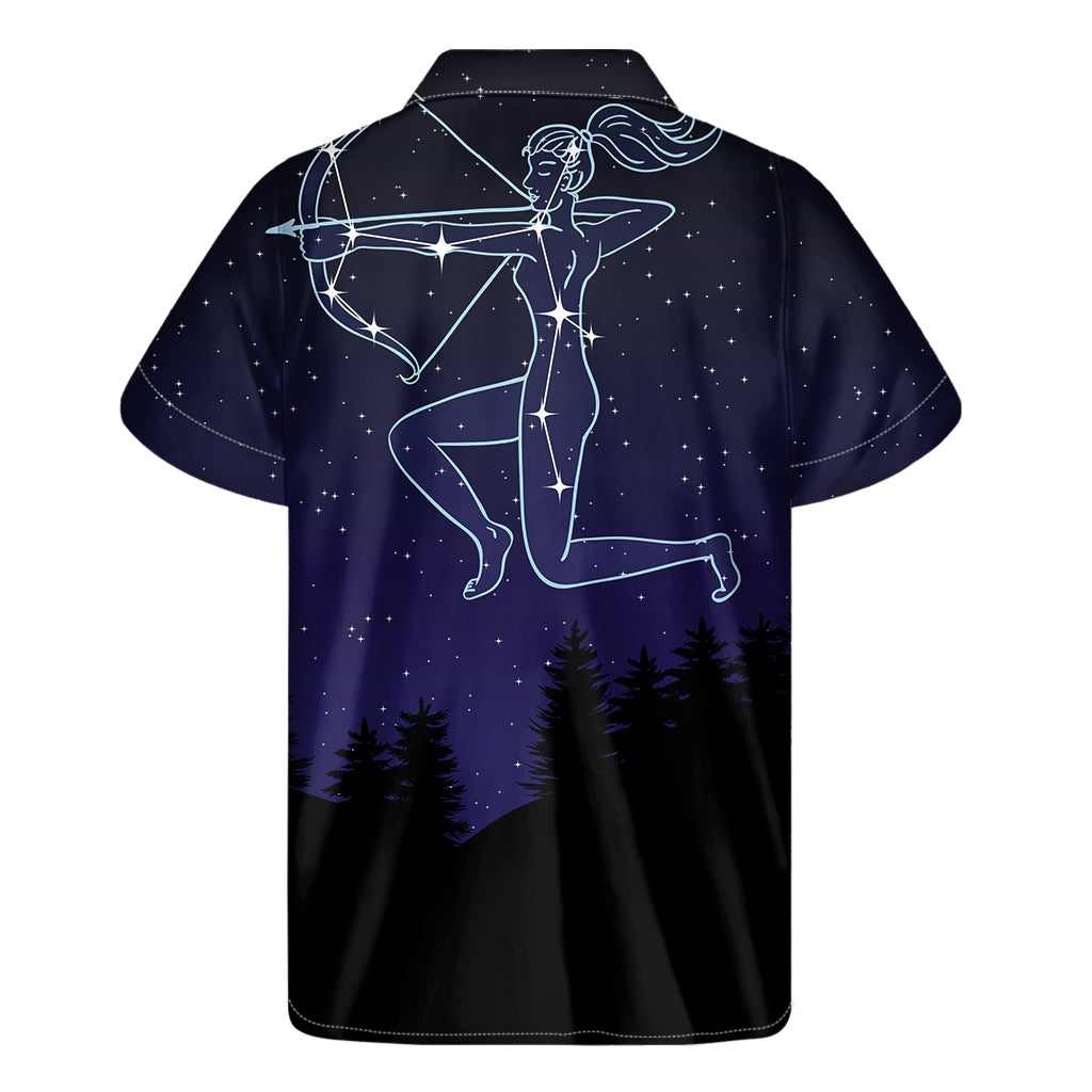 Sagittarius Constellation Print Hawaiian Short Sleeve Shirt - 2