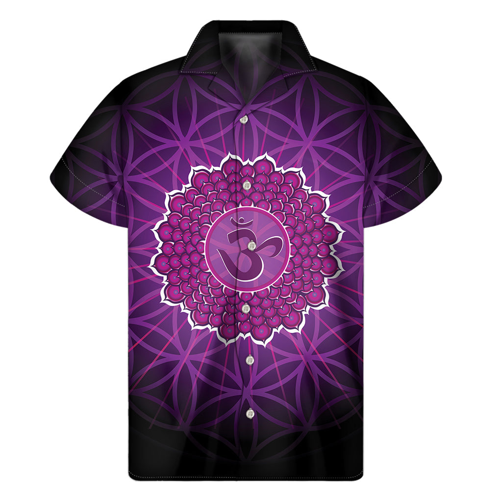 Island Vibes: Sahasrara Chakra Hawaiian Short Sleeve Shirt - 1