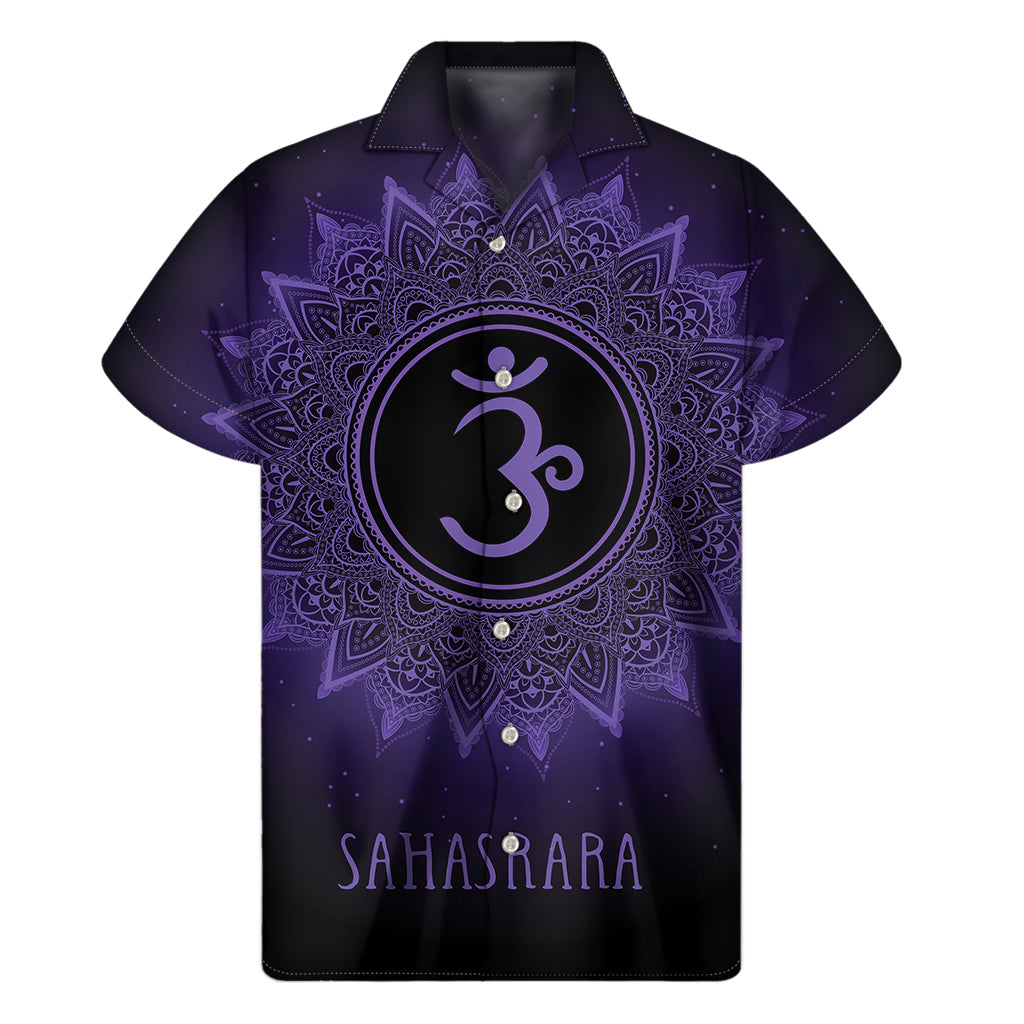 Sahasrara Chakra Hawaiian Print Short Sleeve Shirt - Embrace the Aloha Spirit! - 1