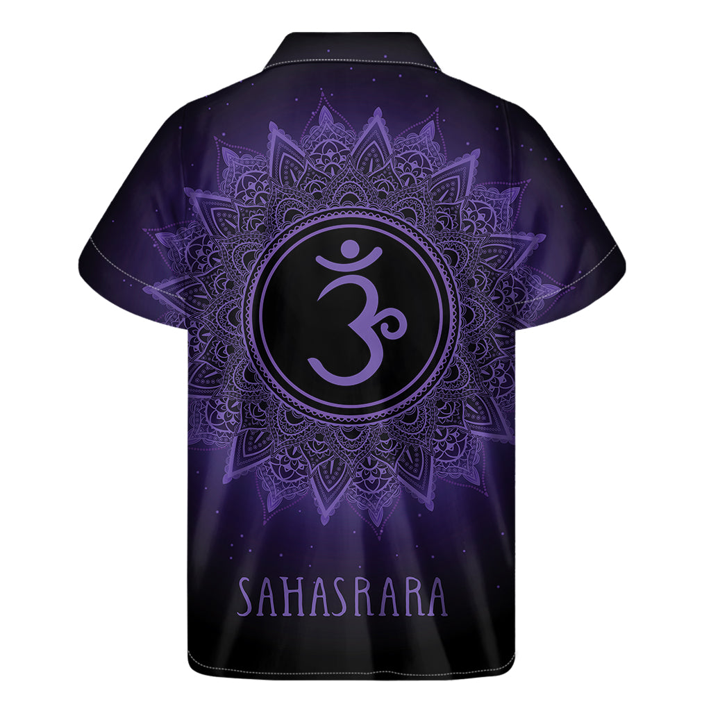 Sahasrara Chakra Hawaiian Print Short Sleeve Shirt - Embrace the Aloha Spirit! - 2