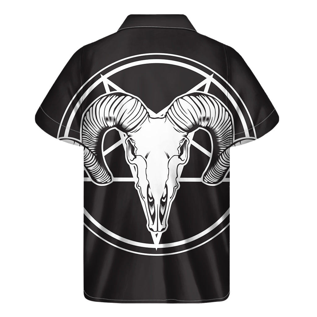 Satanic Hawaiian Print Short Sleeve Shirt - 2