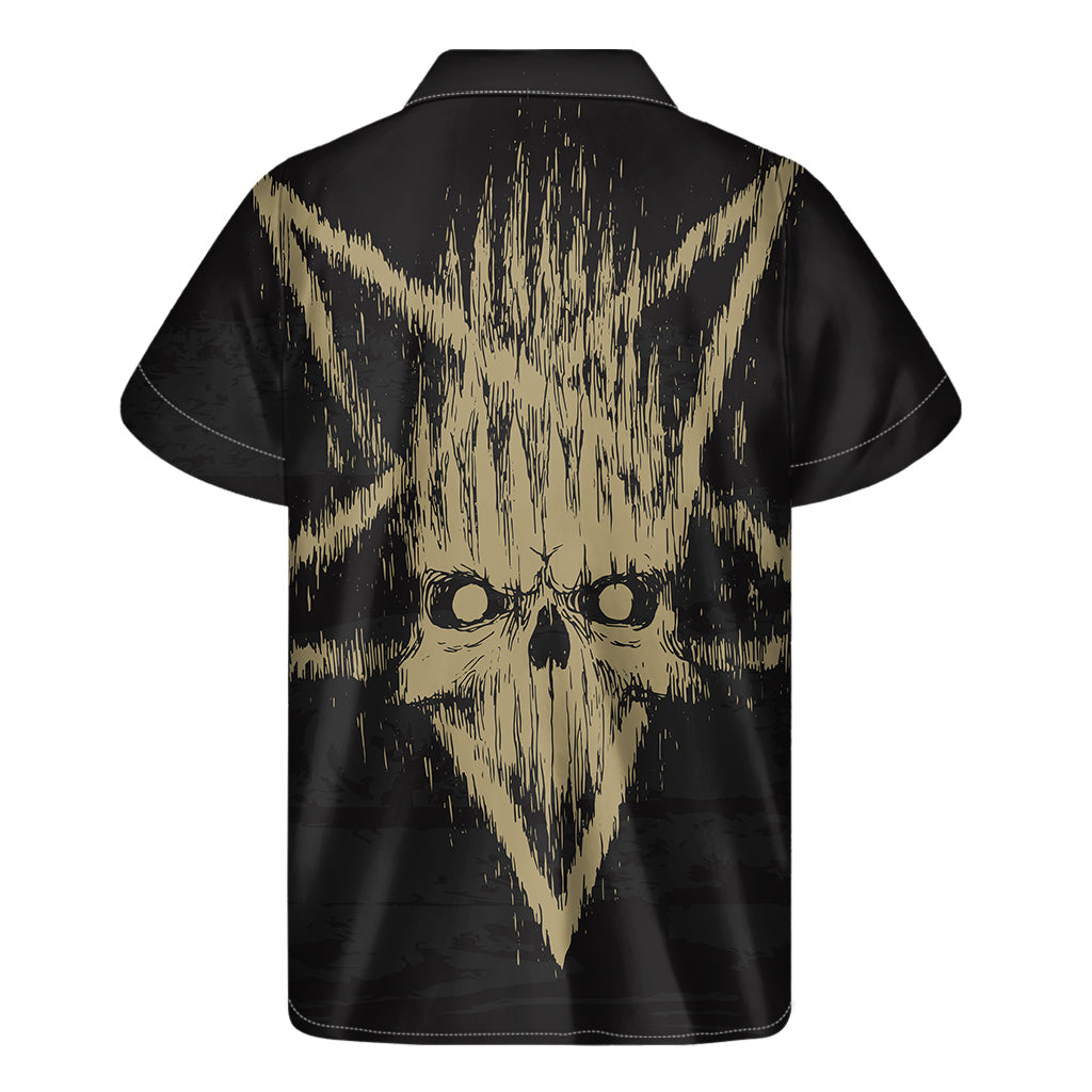 Satanic Pentagram Skull Hawaiian Short Sleeve Shirt - 2