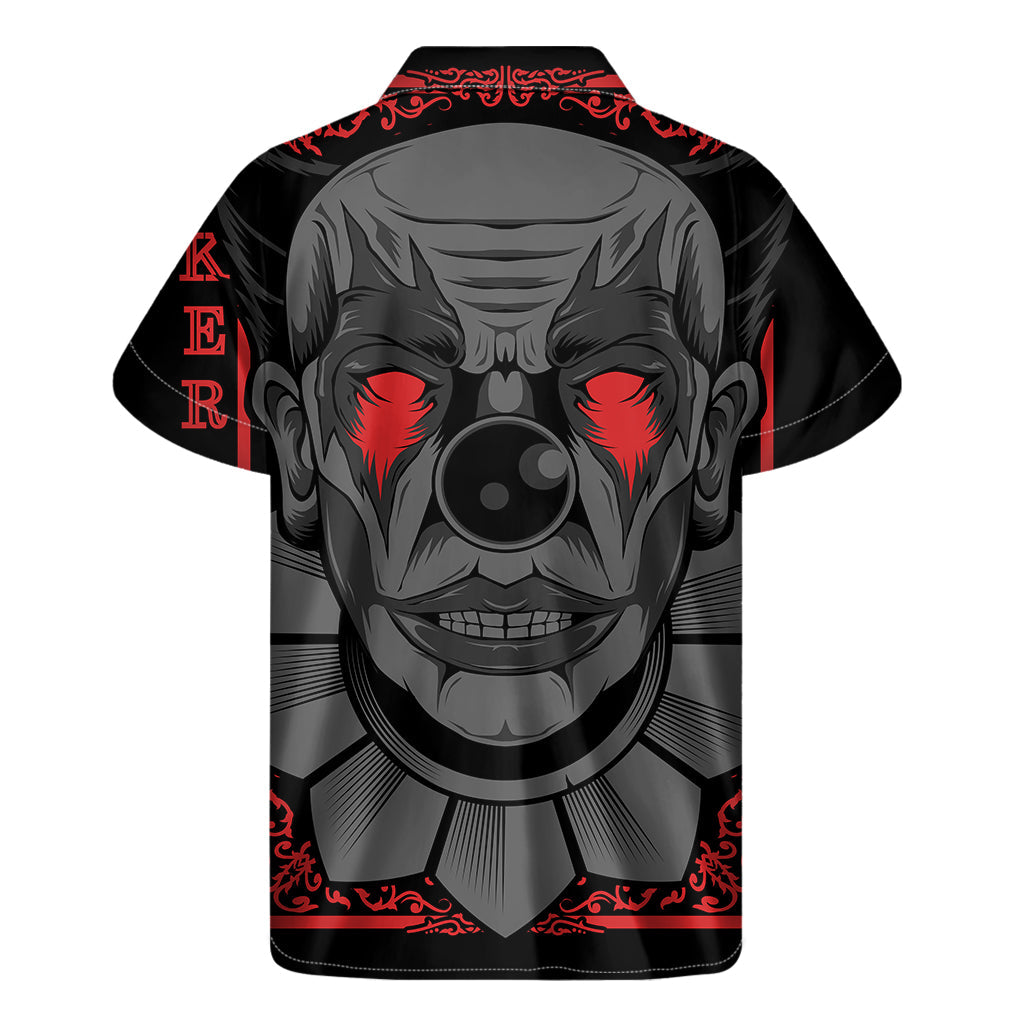 Island Joker: Hawaiian Short Sleeve Shirt with Scary Card Print - 2