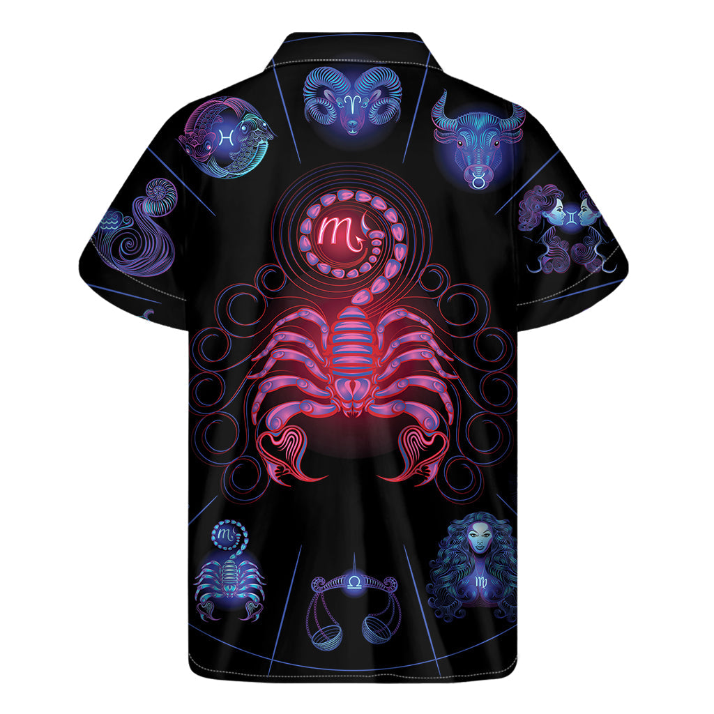 Stylish Hawaiian Shirt with Scorpio and Astrological Signs Print - 2