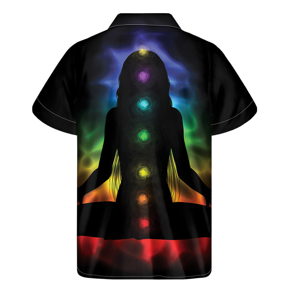 Seven Chakras Aura Print Hawaiian Short Sleeve Shirt - 2