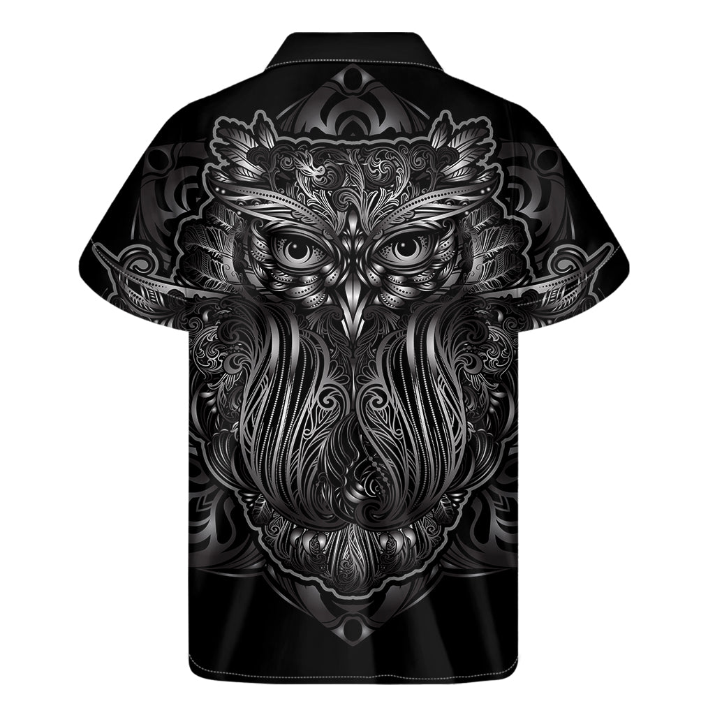 Silver Spiritual Owl Hawaiian Short Sleeve Shirt - Embrace the Aloha Spirit - 2
