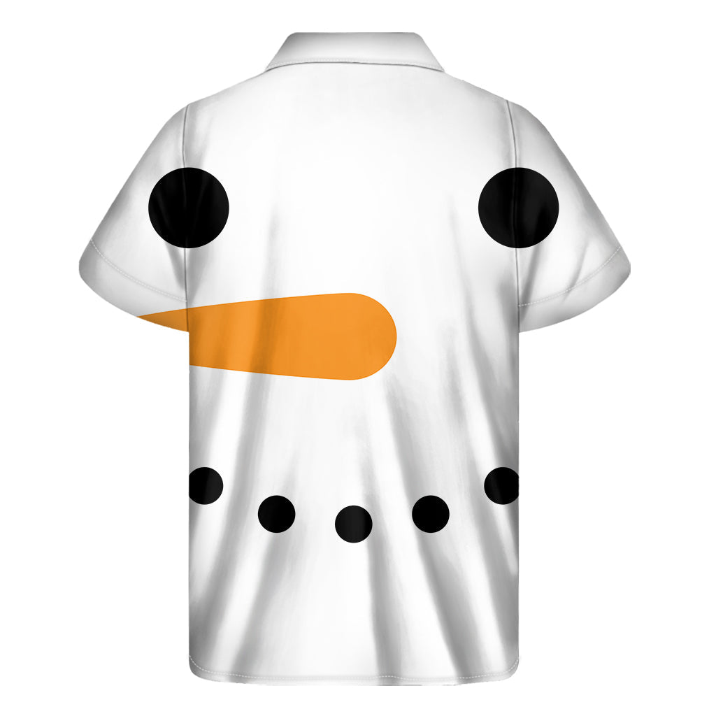 Hawaiian Snowman Face Print Short Sleeve Shirt - 2