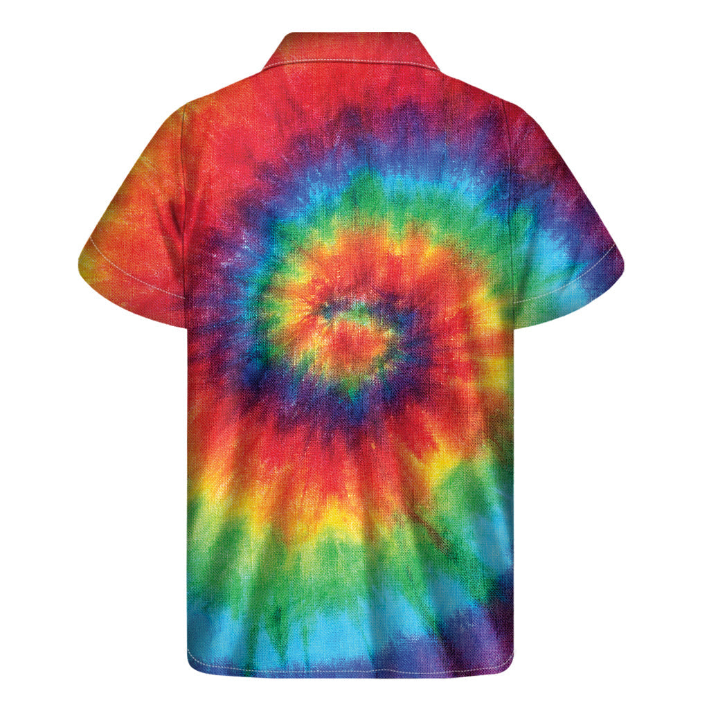 Spiral Tie-Dye Print Hawaiian Short Sleeve Shirt - Embrace Aloha Style - 2