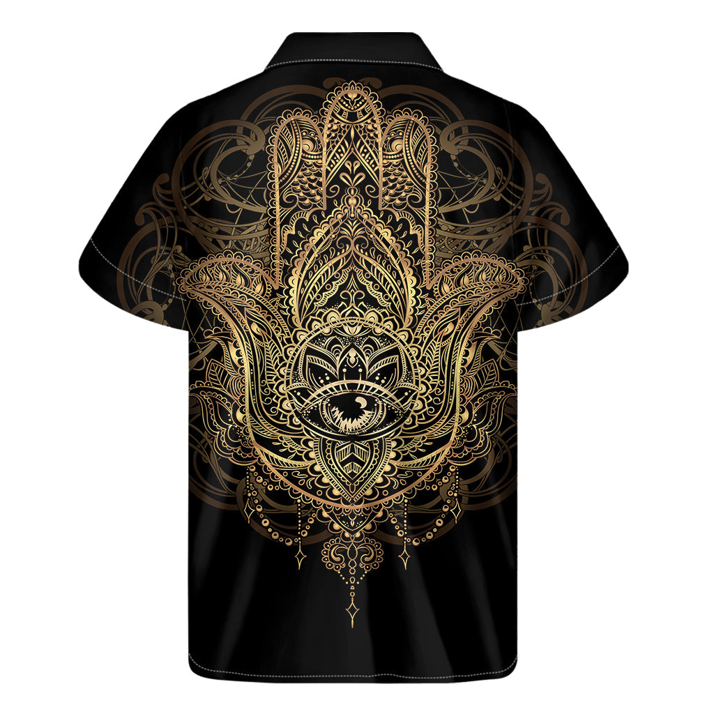 Island Vibes: Hawaiian Hamsa Hand Short Sleeve Shirt - 2
