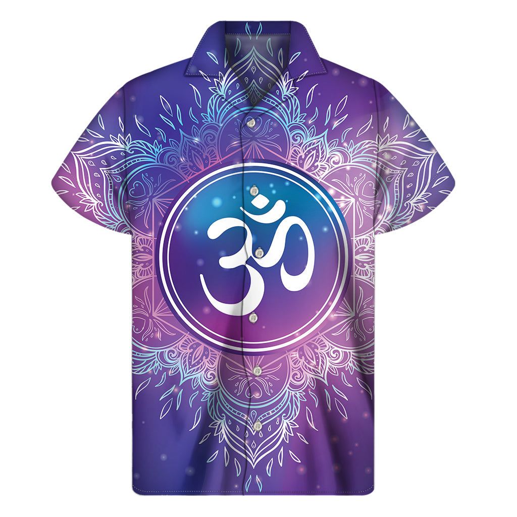 Tropical Vibes: Hawaiian Mandala Print Short Sleeve Shirt - 1