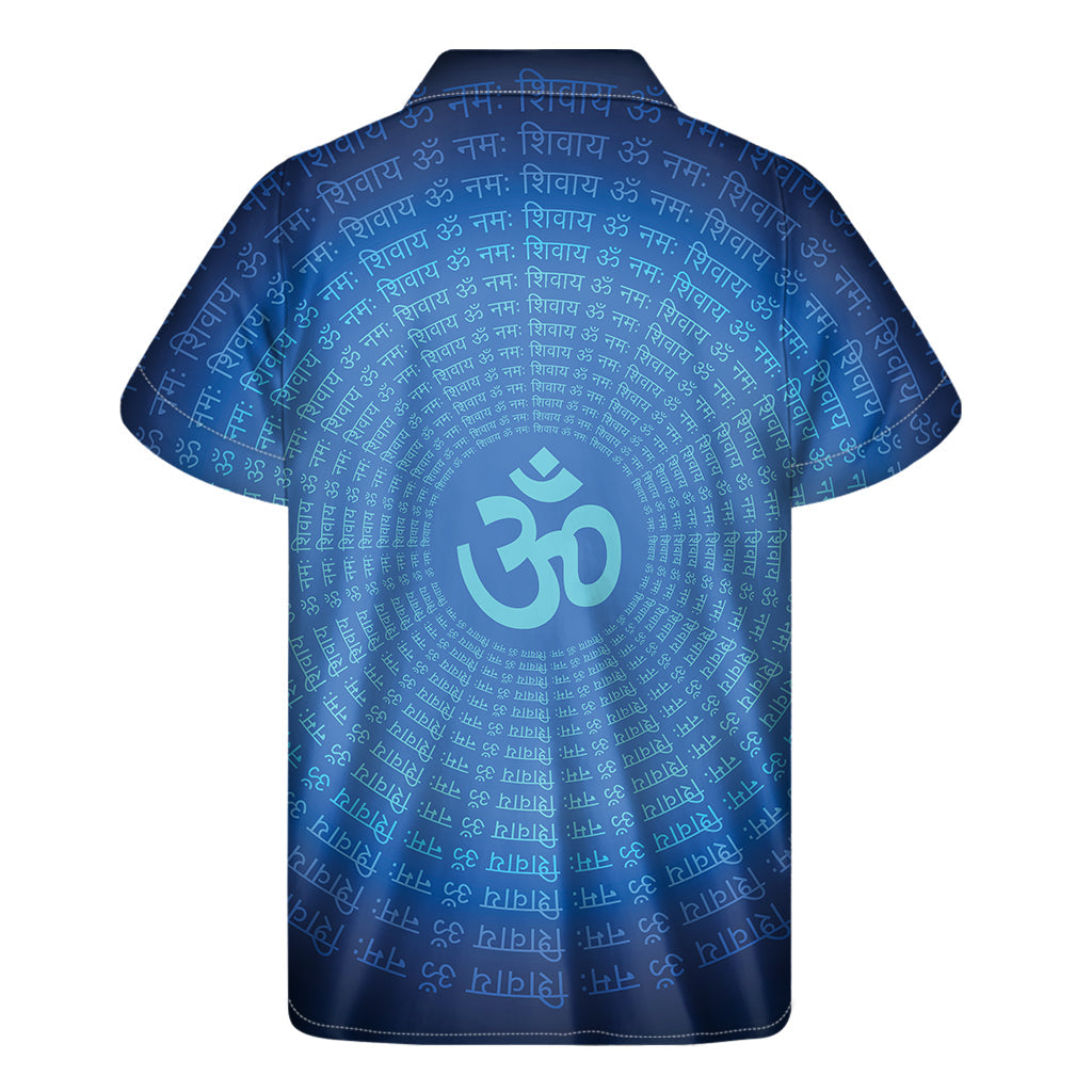 Island Vibe: Om Sign Hawaiian Short Sleeve Shirt - 2