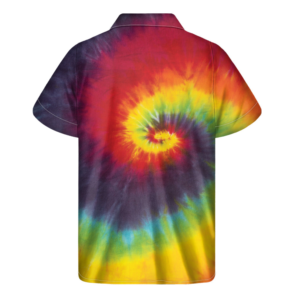 Tropical Vibes Tie-Dye Hawaiian Short Sleeve Shirt - 2