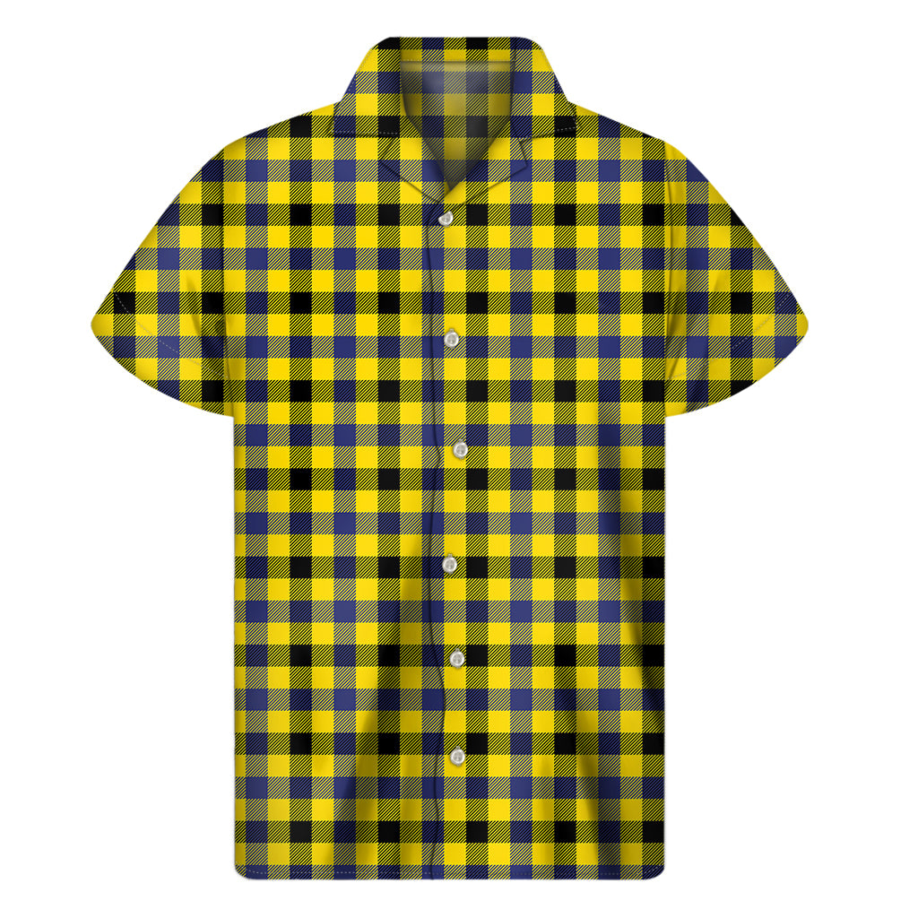 Sun-kissed Style: Hawaiian Plaid Print Short Sleeve Shirt - 1