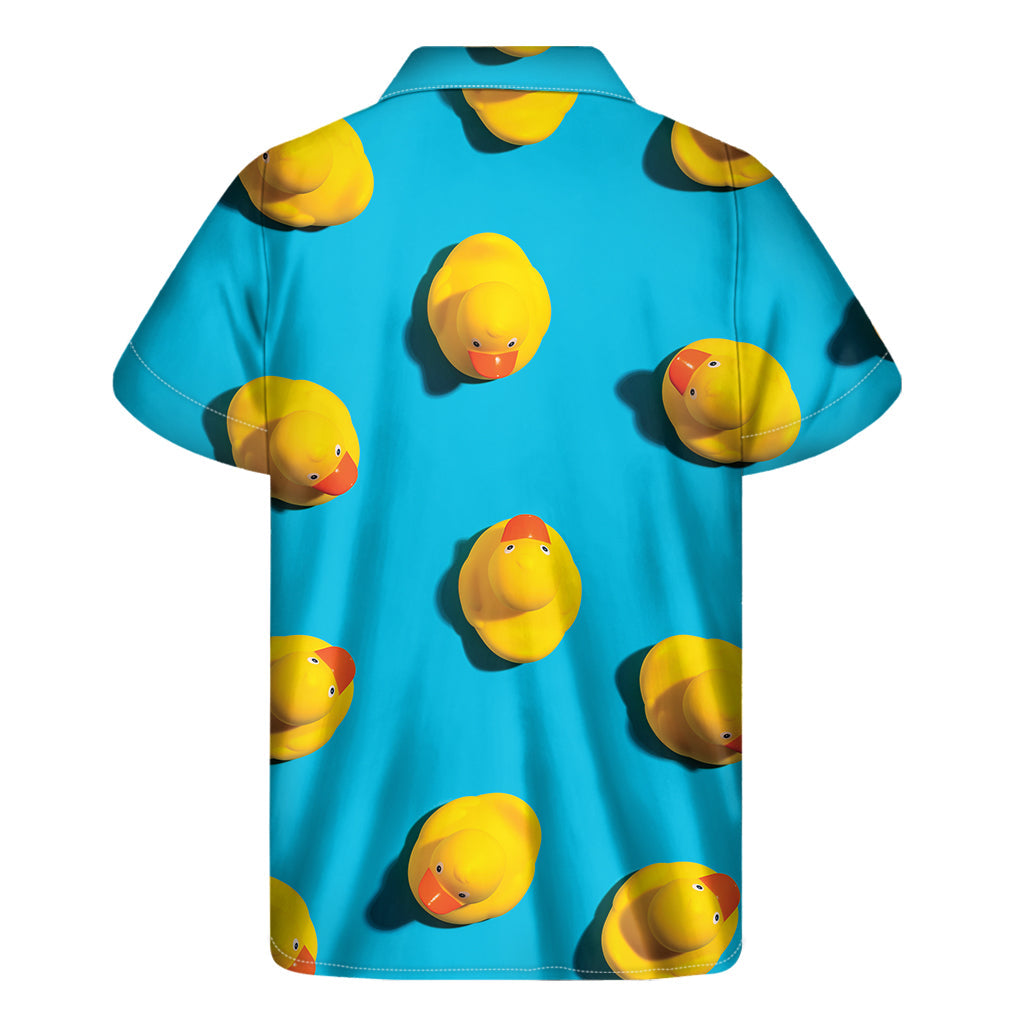 Sunny Days in Paradise: Hawaiian Rubber Duck Print Short Sleeve Shirt - 2
