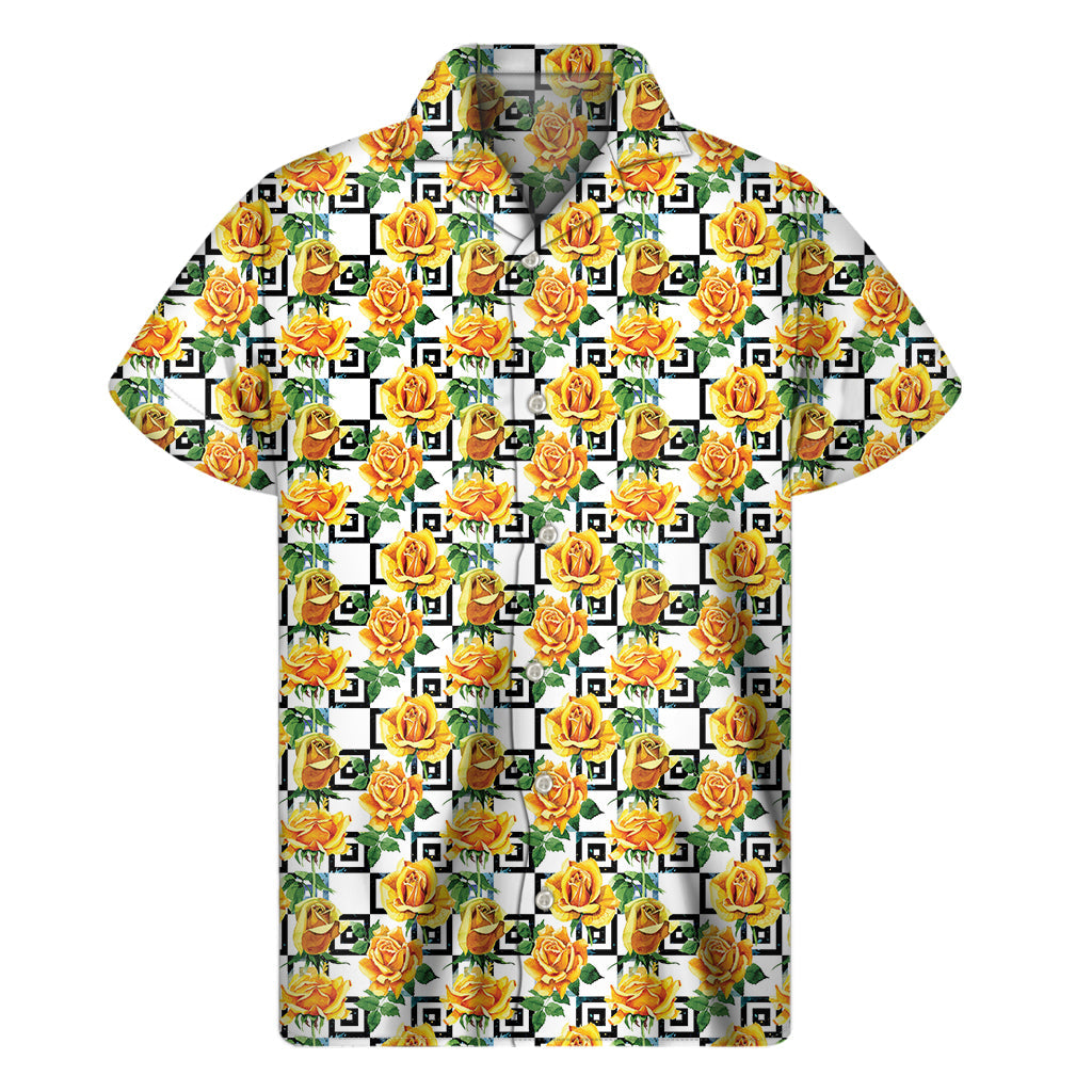 Yellow Watercolor Rose Hawaiian Shirt: Embrace the Aloha Spirit in Style - 1
