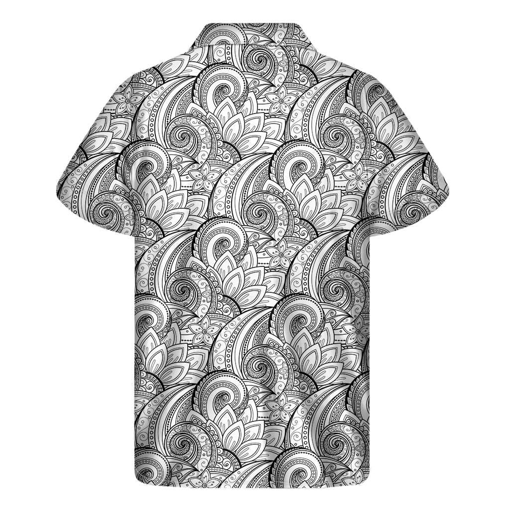 Zentangle Flower Pattern Hawaiian Shirt for Men - 2