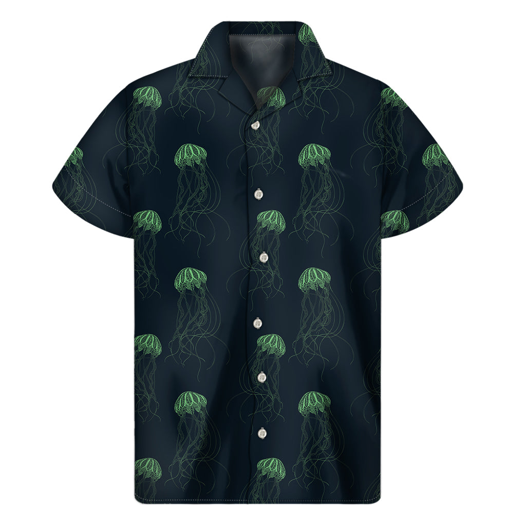 Zentangle Jellyfish Hawaiian Print Short Sleeve Shirt - 1