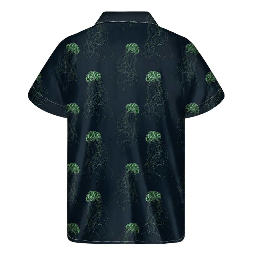 Zentangle Jellyfish Hawaiian Print Short Sleeve Shirt - 2
