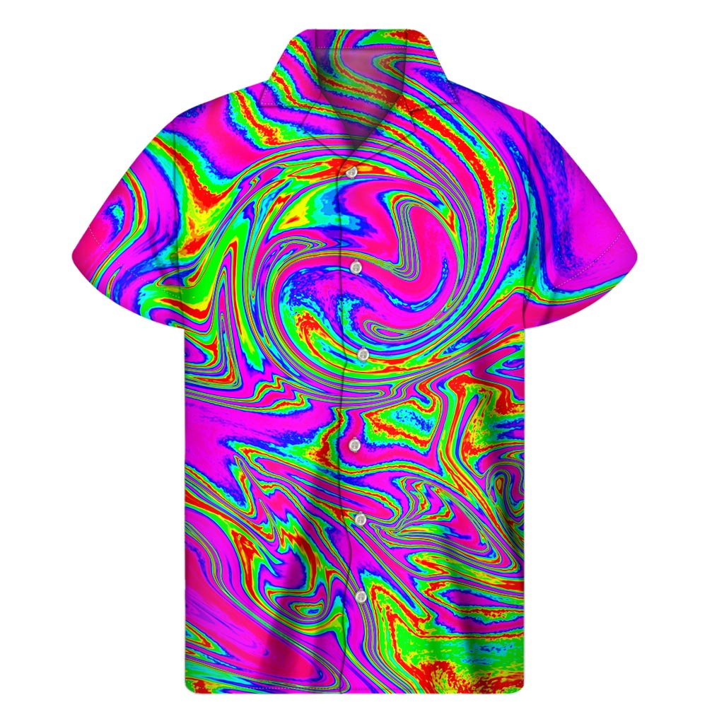Psychedelic Paradise: Hawaiian Short Sleeve Shirt - 1
