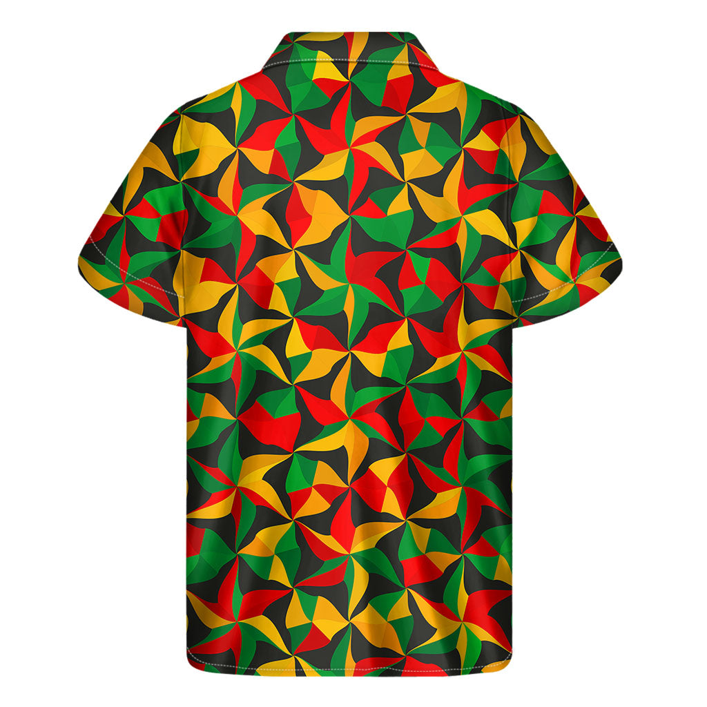 Abstract Reggae Pattern Hawaiian Short Sleeve Shirt - 2