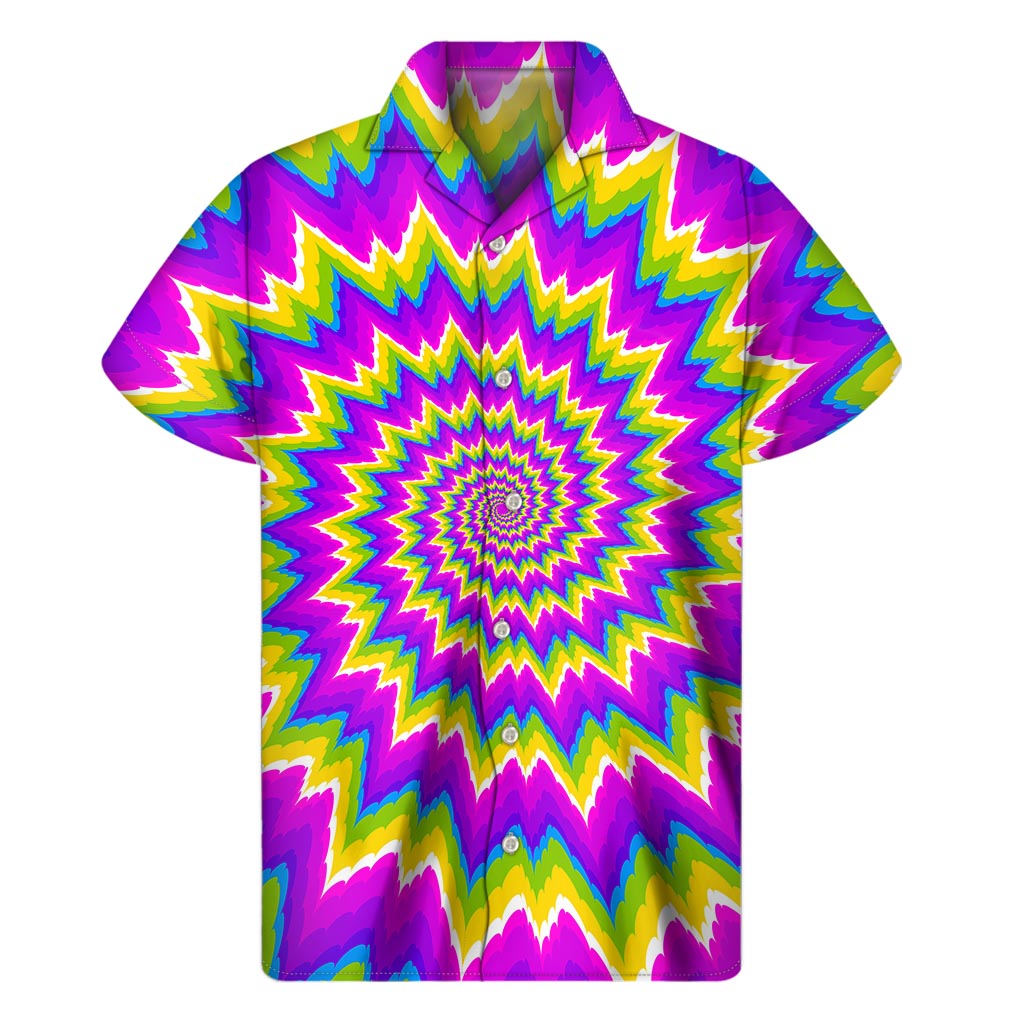 Spiral Paradise: Men's Hawaiian Short Sleeve Shirt - 1
