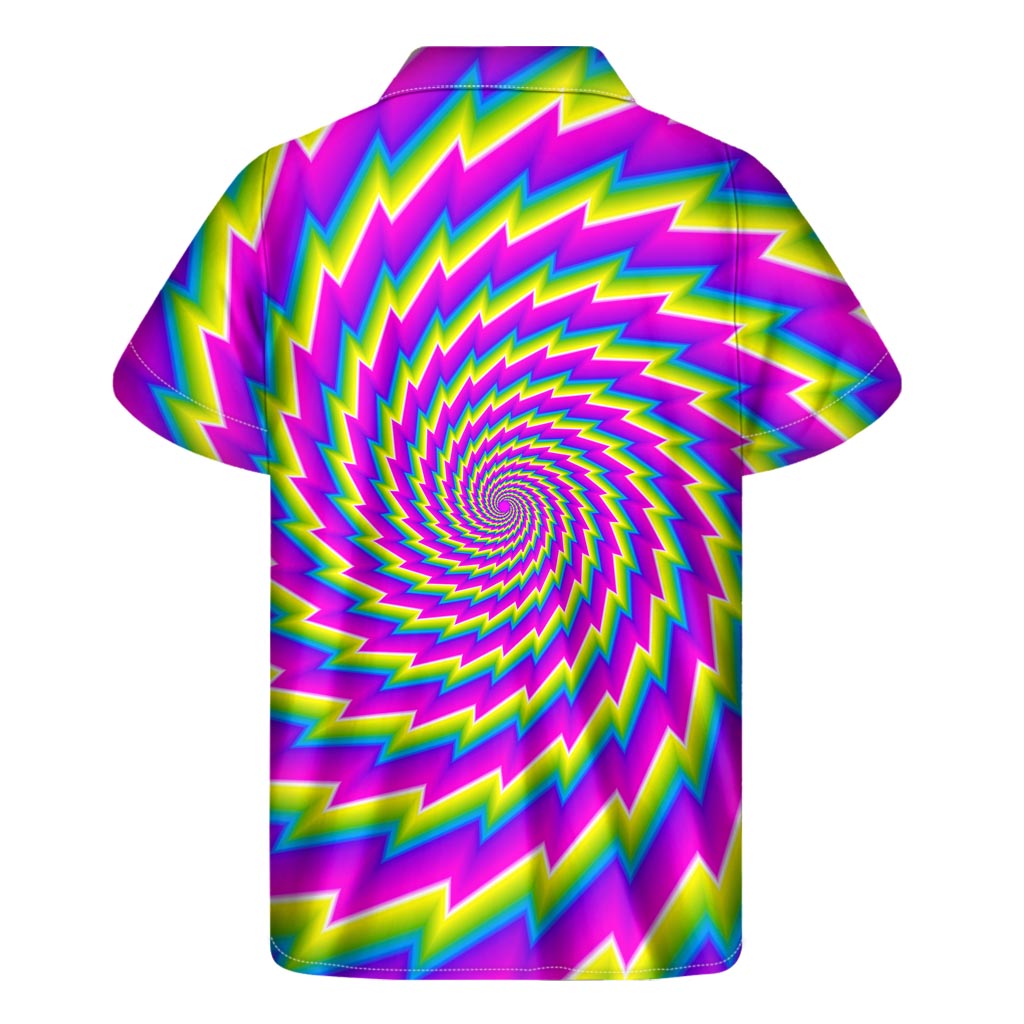 Hawaiian Vibes Abstract Twisted Moving Optical Illusion Short Sleeve Shirt - 2