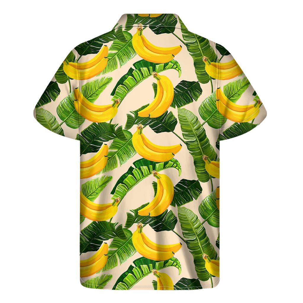 Island Style: Aloha Banana Patterned Hawaiian Short Sleeve Shirt - 2