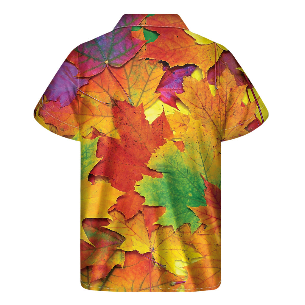 Autumn Maple Leaves Hawaiian Short Sleeve Shirt - 2