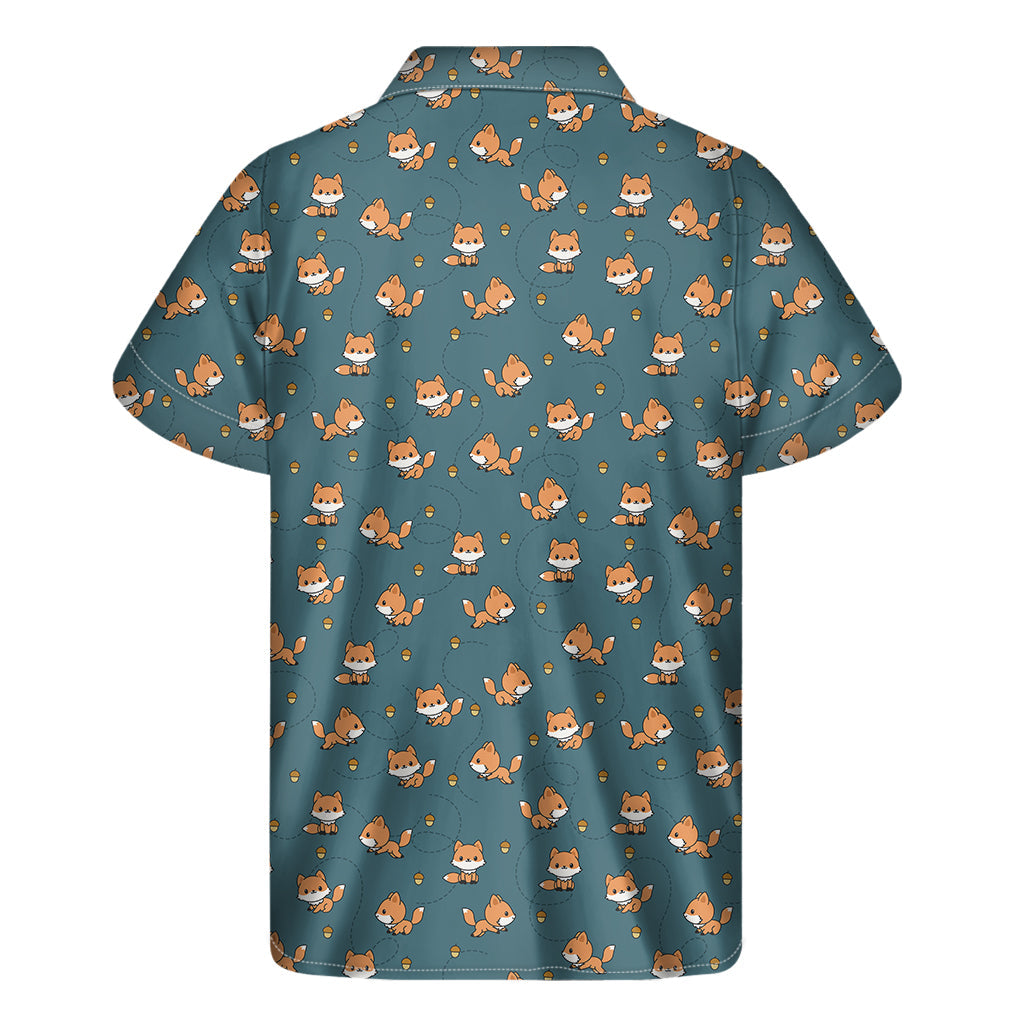 Baby Fox Aloha: Men's Hawaiian Short Sleeve Shirt - 2
